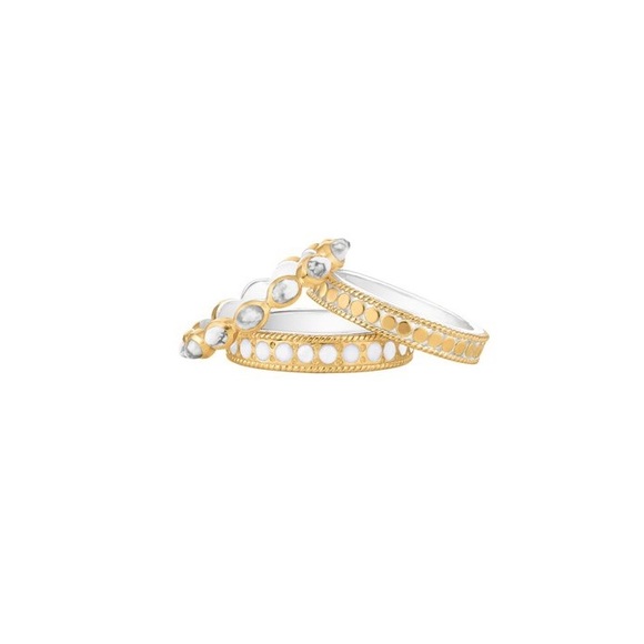 Anna Beck Howlite Gold Multi Stone Stacking Ring - Picture 3 of 4